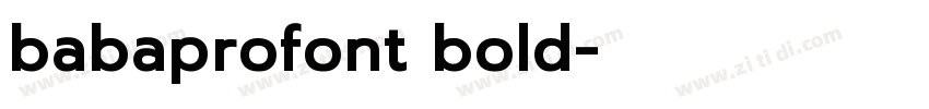 babaprofont bold字体转换